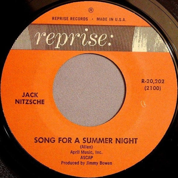 Jack Nitzsche : Song For A Summer Night / The Lonely Surfer (7", Single, Mon)