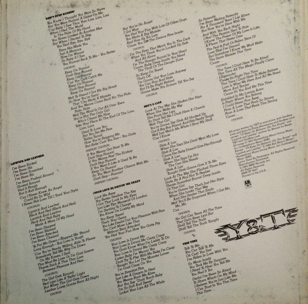 Y & T : In Rock We Trust (LP, Album, RCA)