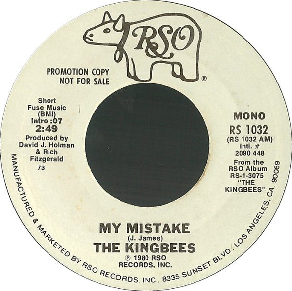 The Kingbees : My Mistake (7", Single, Promo)