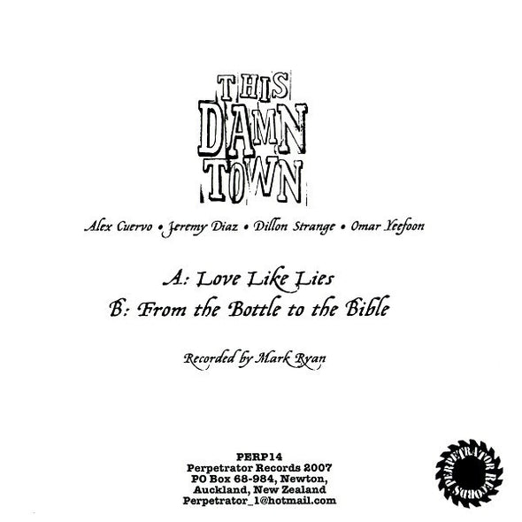 This Damn Town : Love Like Lies (7", Single)