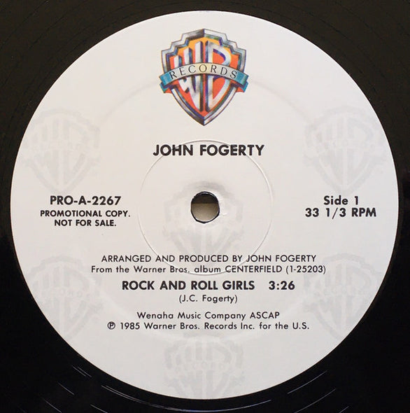 John Fogerty : Rock And Roll Girls/Centerfield (12", Promo)