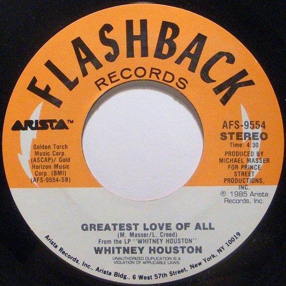 Whitney Houston : How Will I Know / Greatest Love Of All (7")
