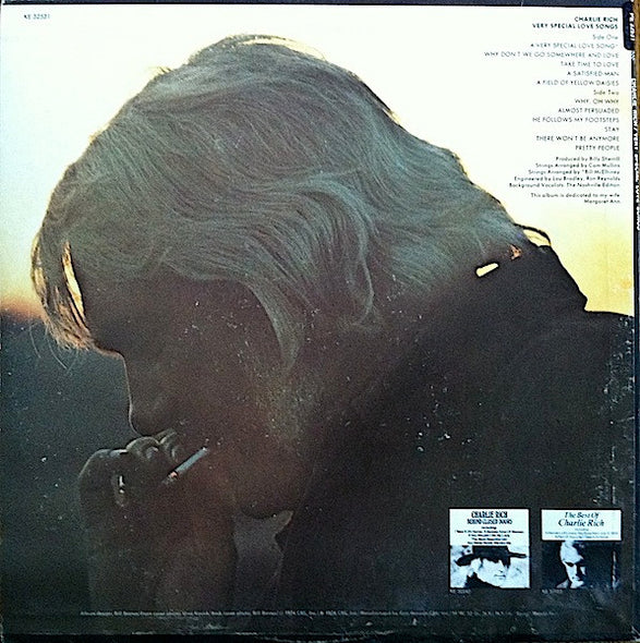 Charlie Rich : Very Special Love Songs (LP, Album, Ter)