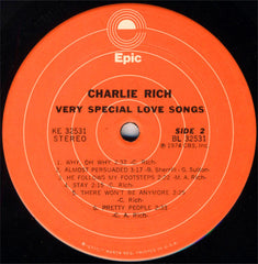 Charlie Rich : Very Special Love Songs (LP, Album, Ter)