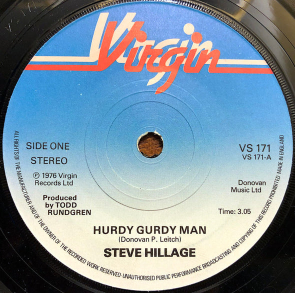 Steve Hillage : Hurdy Gurdy Man (7", Single)