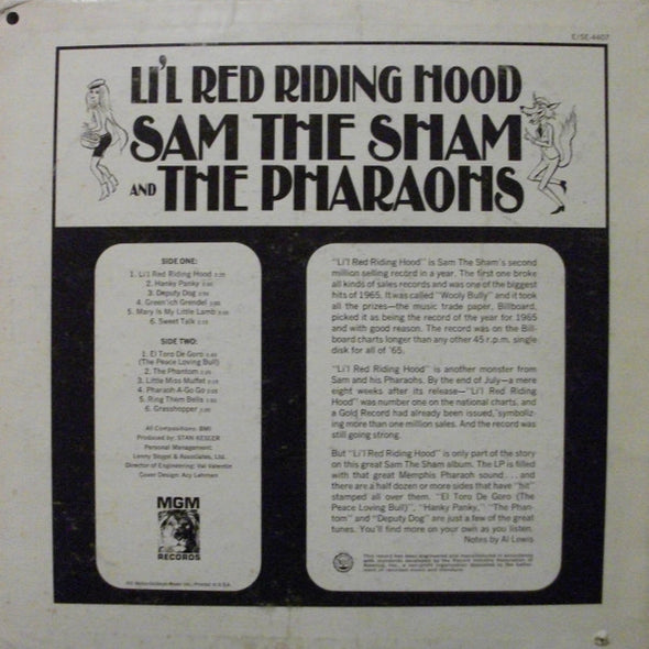 Sam The Sham & The Pharaohs : Li'l Red Riding Hood (LP, Album, Wad)