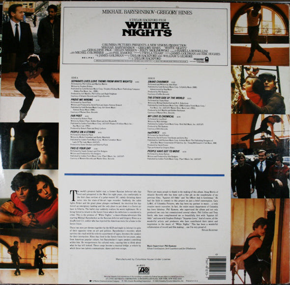 Various : White Nights: Original Motion Picture Soundtrack (LP, Album, Club)