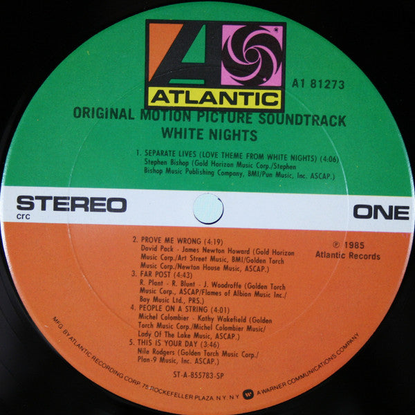 Various : White Nights: Original Motion Picture Soundtrack (LP, Album, Club)