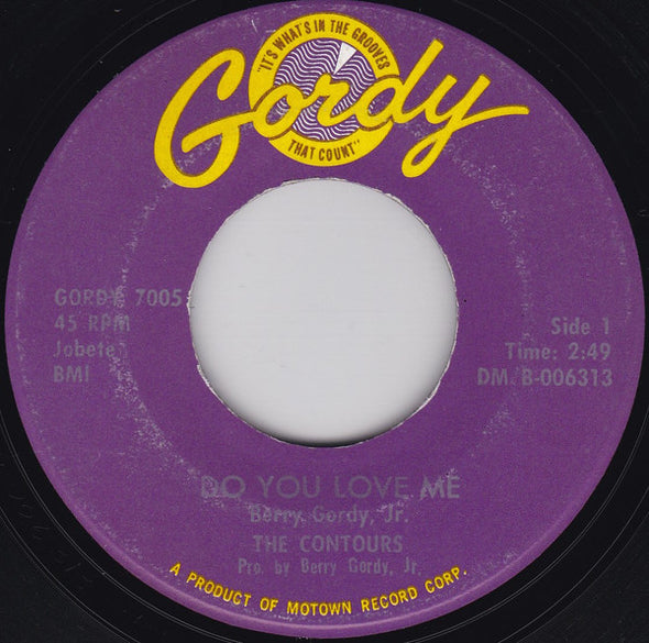 The Contours : Do You Love Me / Move, Mr. Man (7", Single, 𝓐𝓡𝓟)