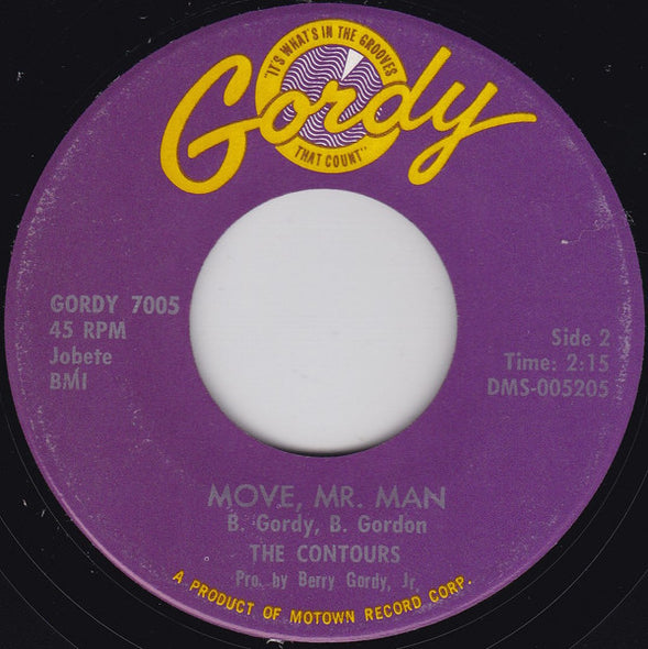 The Contours : Do You Love Me / Move, Mr. Man (7", Single, 𝓐𝓡𝓟)