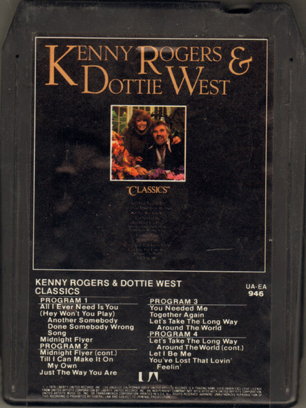 Kenny Rogers & Dottie West : Classics (8-Trk)