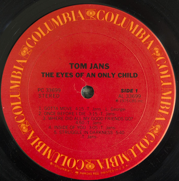 Tom Jans : The Eyes Of An Only Child (LP, Album)