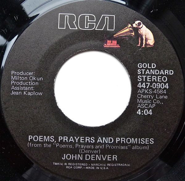 John Denver With Fat City : Take Me Home, Country Roads (7", Single, RE)