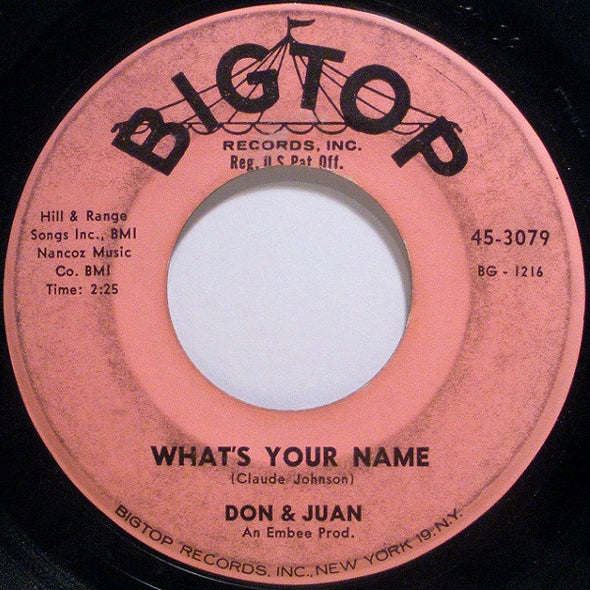 Don & Juan : What's Your Name / Chicken Necks (7", Single)