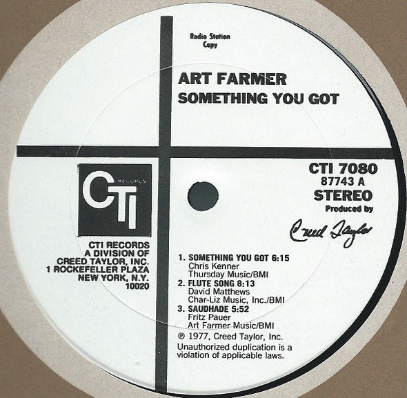 Art Farmer With Yusef Lateef & David Matthews' Big Band* : Something You Got (LP, Album, Promo)