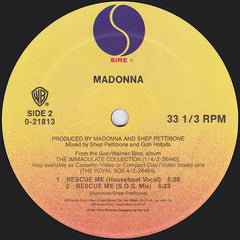 Madonna : Rescue Me (12", Maxi)
