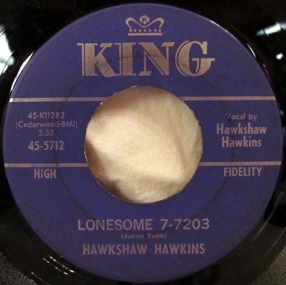 Hawkshaw Hawkins : Lonesome 7-7203 (7", Single)
