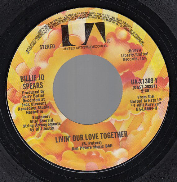 Billie Jo Spears : Livin' Our Love Together (7", Single)