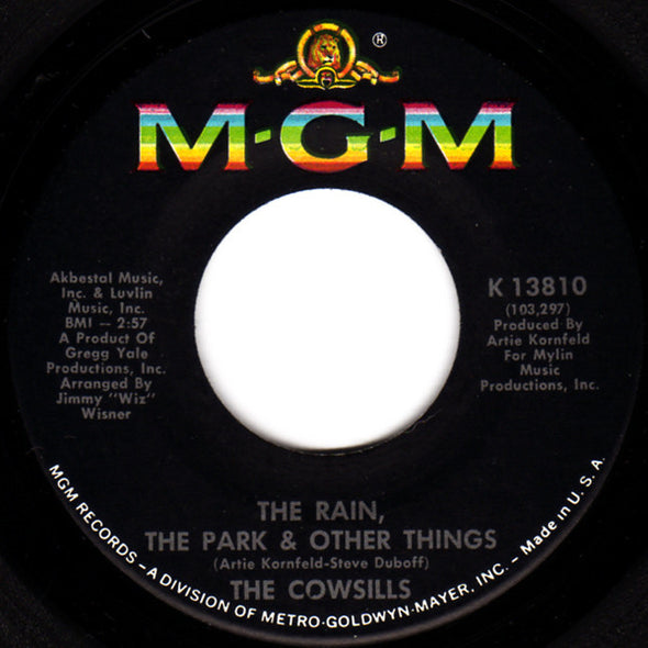 The Cowsills : The Rain, The Park & Other Things / River Blue (7", Sou)