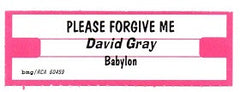 David Gray : Please Forgive Me (7")