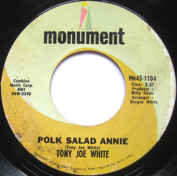 Tony Joe White : Polk Salad Annie / Aspen Colorado (7", Single, Pit)