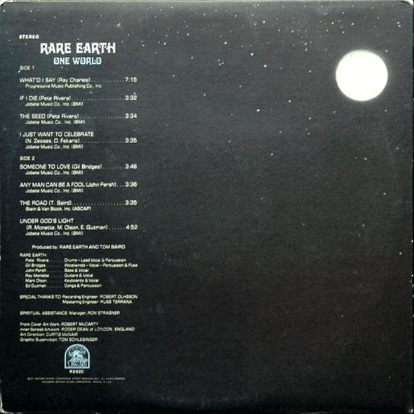 Rare Earth : One World (LP, Album, Gat)
