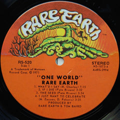 Rare Earth : One World (LP, Album, Gat)