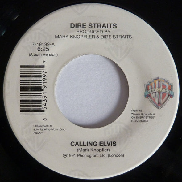 Dire Straits : Calling Elvis (7")
