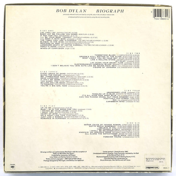 Bob Dylan : Biograph (3xCass, Comp + Box)