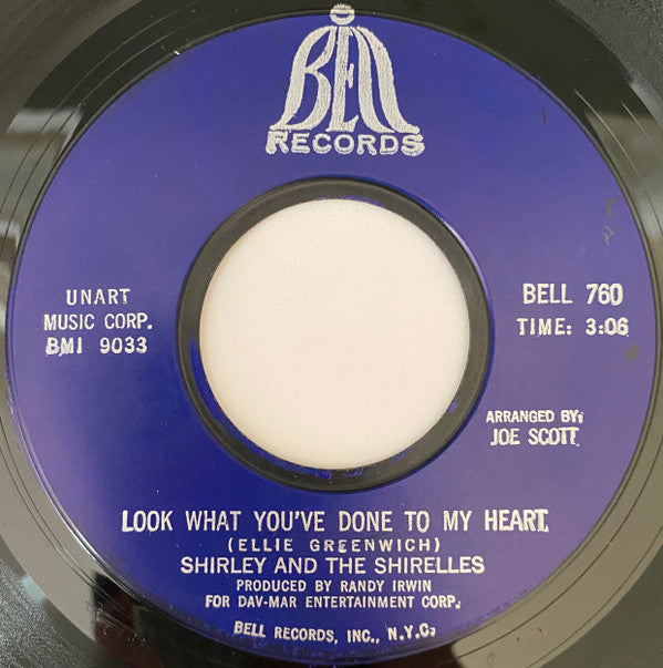 Shirley* And The Shirelles : Look What You've Done To My Heart / A Most Unusual Boy (7", Single, Styrene)