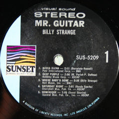 Billy Strange : Mr. Guitar (LP, Album, RE, Styrene, Abr)