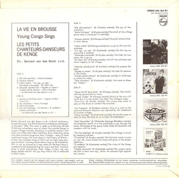 Les Petits Chanteurs-Danseurs De Kenge : La Vie En Brousse - Young Congo Sings (LP)