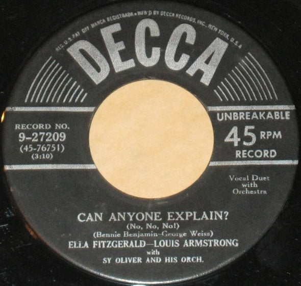 Ella Fitzgerald — Louis Armstrong : Can Anyone Explain? (No, No, No!) (7", Single)