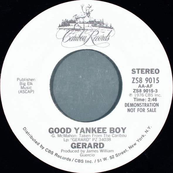 Gerard* : Good Yankee Boy (7", Single, Mono, Promo)