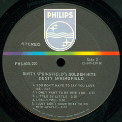 Dusty Springfield : Dusty Springfield's Golden Hits (LP, Comp, RE, Abr)