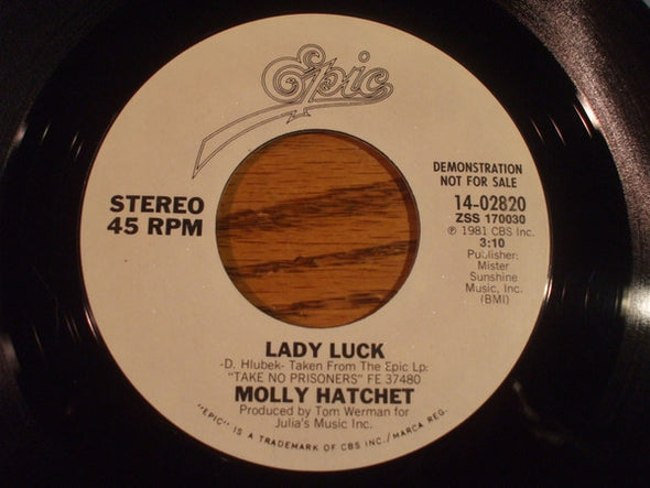 Molly Hatchet : Lady Luck (7", Promo)