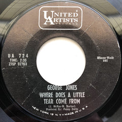 George Jones (2) : Where Does A Little Tear Come From (7", Single, Mon)