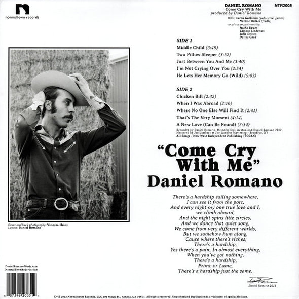 Daniel Romano : Come Cry With Me (LP, Album, 180)