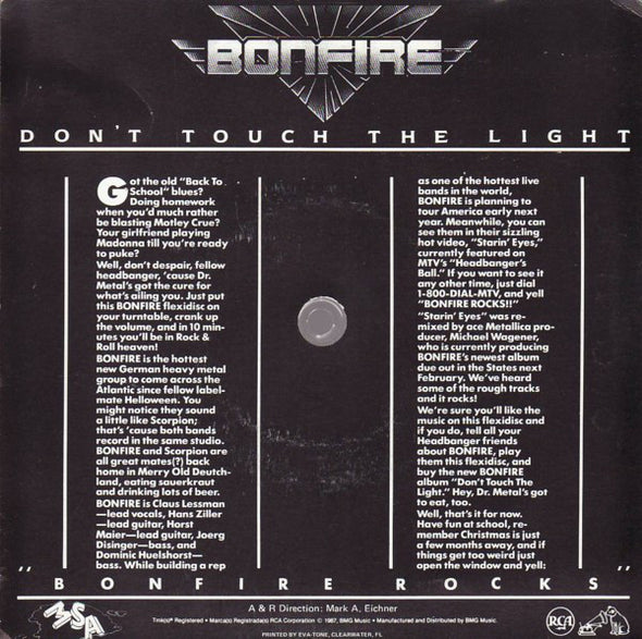 Bonfire : Bonfire Rocks! (Flexi, 7", S/Sided, Card, Promo, squ)