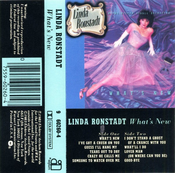 Linda Ronstadt & The Nelson Riddle Orchestra* : What's New (Cass, Album, SR,)