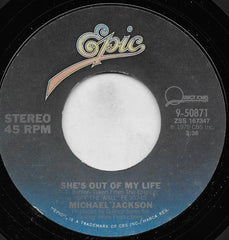 Michael Jackson : She's Out Of My Life / Get On The Floor (7", Single, Styrene, Ter)