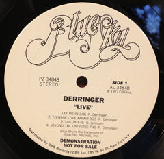 Derringer (2) : Live (LP, Promo)