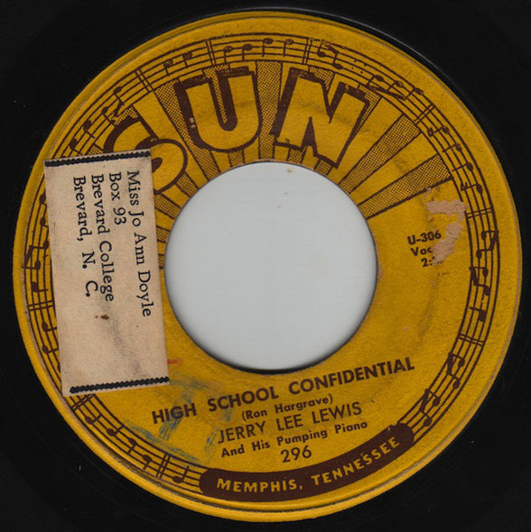 Jerry Lee Lewis And His Pumping Piano* : High School Confidential (7", Single)