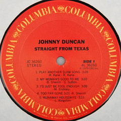Johnny Duncan (3) : Straight From Texas (LP)