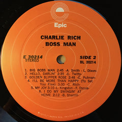 Charlie Rich : Boss Man (LP, Album, RP, Pit)