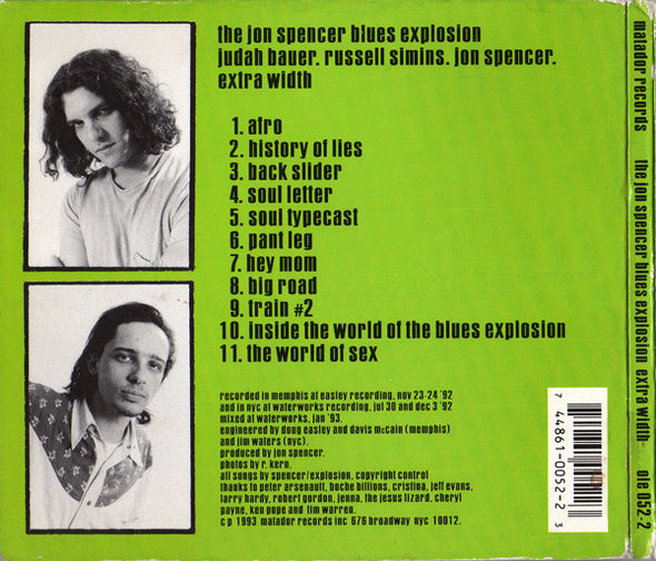 The Jon Spencer Blues Explosion : Extra Width (CD, Album, RE, Dig)