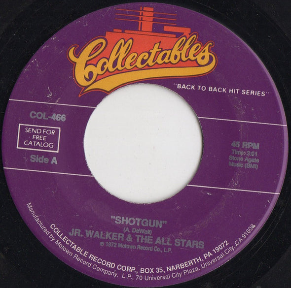 Jr. Walker & The Allstars* : Shotgun / Do The Boomerang (7", Single, RE)