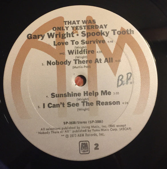 Gary Wright - Spooky Tooth : That Was Only Yesterday (2xLP, Comp, Gat)