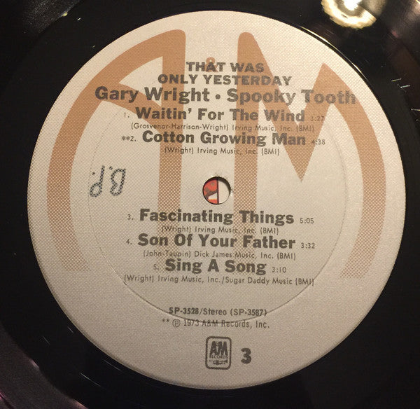 Gary Wright - Spooky Tooth : That Was Only Yesterday (2xLP, Comp, Gat)