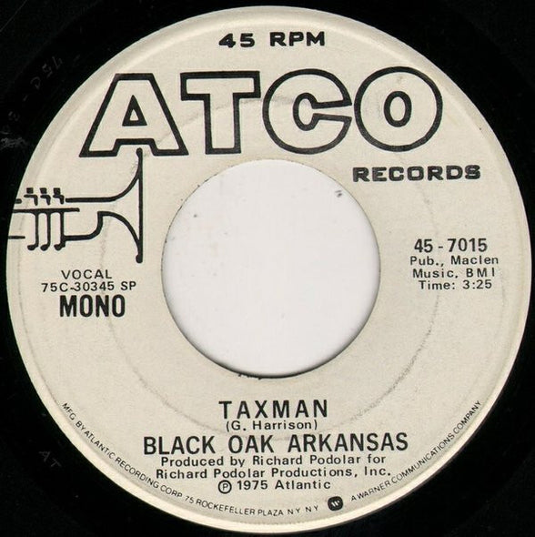 Black Oak Arkansas : Taxman (7", Mono, Promo, SP )